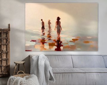 Wandelaars in Zomerlicht no.1 van Studio BB