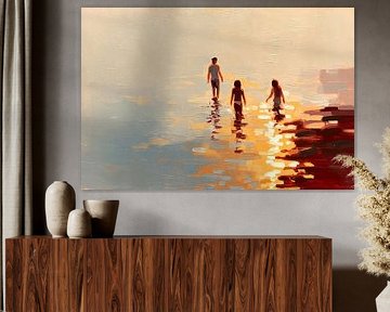 Wandelaars in Zomerlicht no.2 van Studio BB