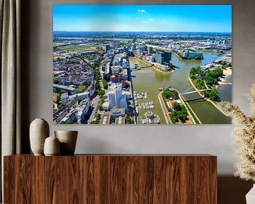 Düsseldorf Medienhafen aan de oevers van de Rijn van Sjoerd van der Wal Fotografie