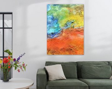 red and blue river by Claudia Gründler
