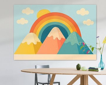 Montagnes de guimauve au pays de l'arc-en-ciel. Panorama sur Marion Tenbergen