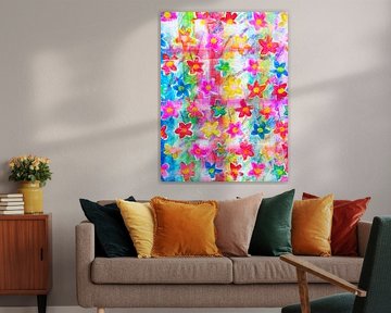 Abstract Flower Pattern – een bloemexplosie vol kleur en intuïtie