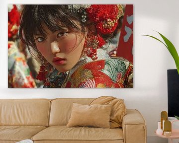 picturesque Japan woman
