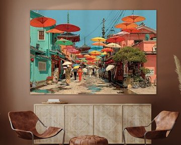 picturesque Japan street by Egon Zitter