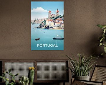 Affiche de voyage vintage Portugal