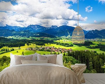 View from Isenberch to the mountains of the Allgäu Alps by Rico Ködder