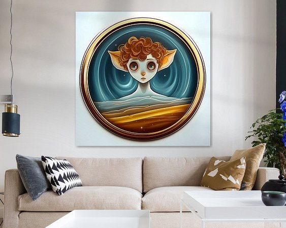 Voorbeeld van het werk in een kamer