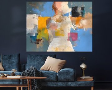 Vrouw Abstract van Blikvanger Schilderijen