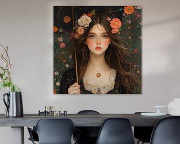Young Woman Nature by Eye catching paintings