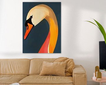 Elegante Zwaan Kunst van Modern Collection
