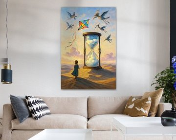 Dream clouds in an hourglass by Michar Peppenster