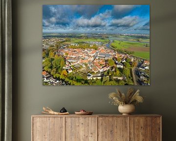 Hattem aerial view during a beautiful autumn day by Sjoerd van der Wal Photography