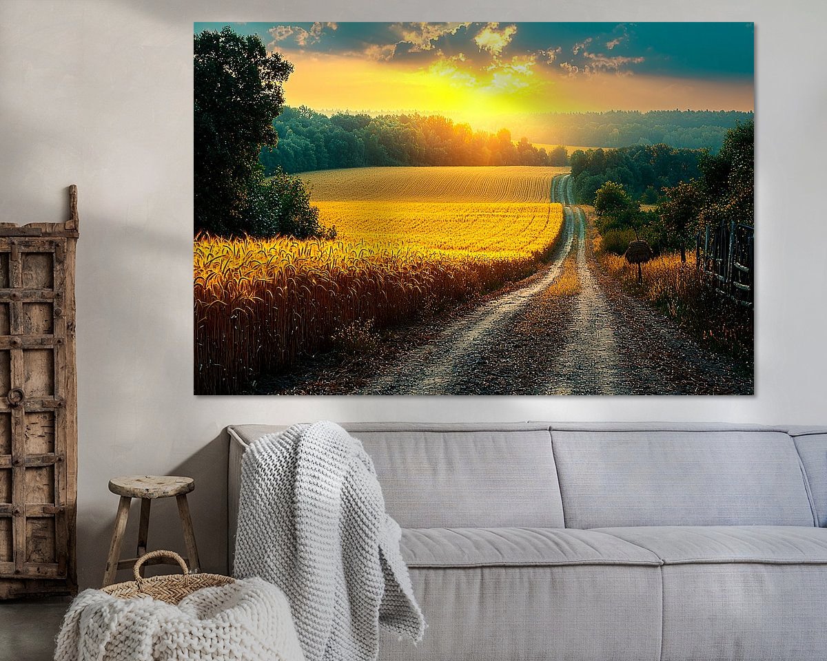 Voorbeeld van het werk in een kamer