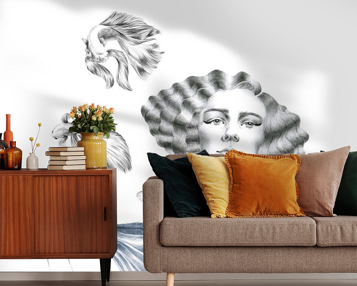 Voorbeeld van het werk in een kamer