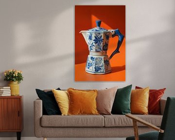 Percolator - NIEUW - Delfts Blauw - oranje van Marianne Ottemann - OTTI