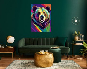Grizzly Beer Pop Art van MIROKKU