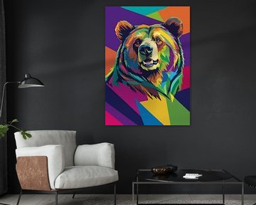 Grizzly Beer Pop Art van MIROKKU