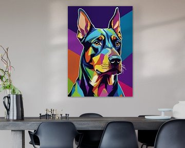 Dobermann Pinscher Pop Art van MIROKKU