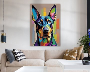 Dobermann Pinscher Pop Art van MIROKKU