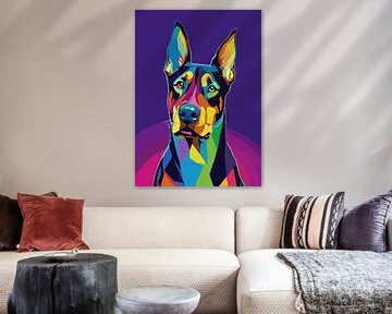 Dobermann Pinscher Pop Art van MIROKKU