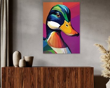 Mallard Duck Pop Art by MIROKKU