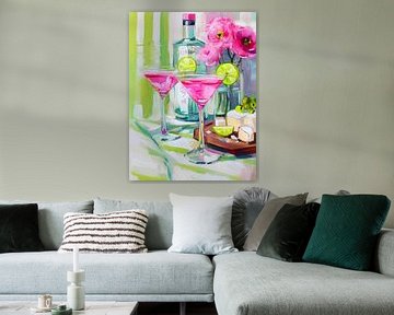 Zomerse Toast – Roze Martini en Bloemenpracht