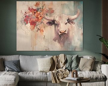Taureau et fleurs sur Zen et Plus