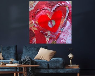 Big coeur rouge. sur ART Eva Maria
