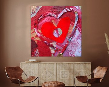 Groot rood hart 2 van ART Eva Maria