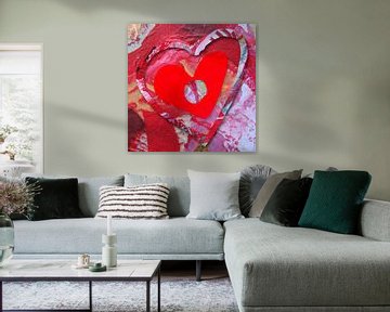 Großen roten Herzen von ART Eva Maria
