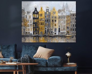 Golden glow over Amsterdam's canals