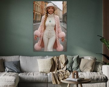 Winterliche Eleganz in Rosa und Weiß