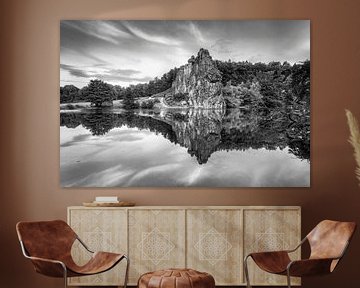 Externsteine in zwart-wit van Manfred Voss, Zwart-Wit Fotografie