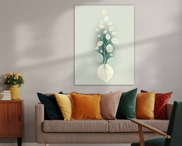 Botanical Elegance: A Serene Digital Illustration by Artistic