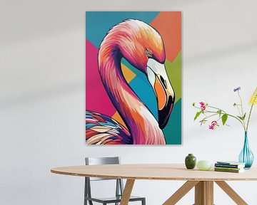 Flamingo Vogel Pop Art van MIROKKU