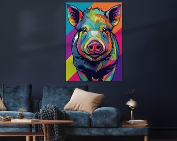 Pop-art Wilde Zwijnen van MIROKKU