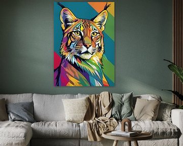 Euraziatische lynx Pop Art van MIROKKU