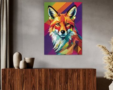Rode vos Pop Art van MIROKKU