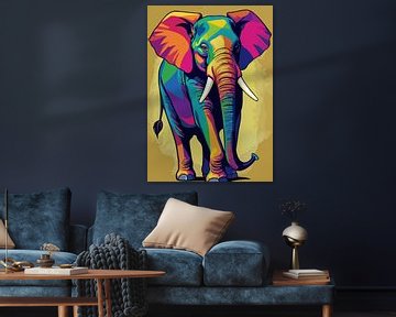 Olifant Pop Art van MIROKKU