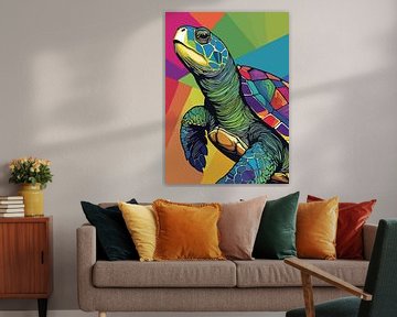Zeeschildpad Pop Art van MIROKKU
