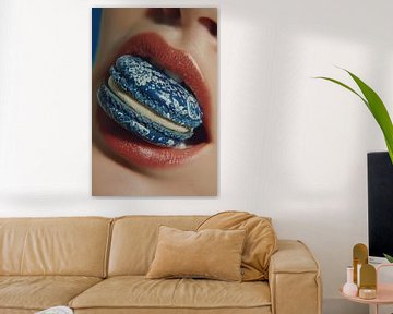 Bijten in een Delfts Blauwe Macaron van Studio Ypie