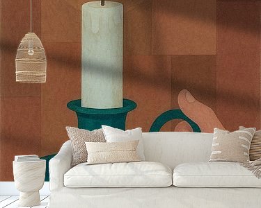Voorbeeld van het werk in een kamer