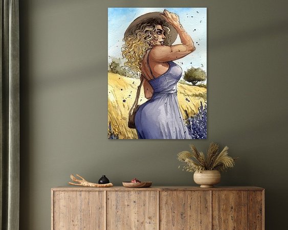 Voorbeeld van het werk in een kamer