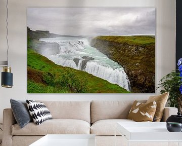 Gullfoss waterval – de gouden kracht van IJsland van Stedelijke landschappen - Rick Van der Poorten Fotografie