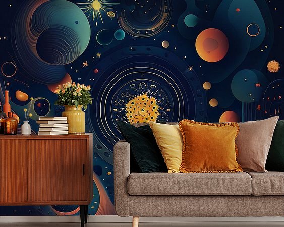 Voorbeeld van het werk in een kamer