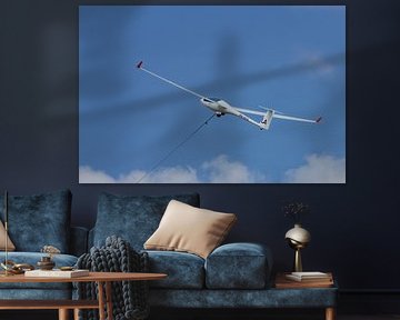 Planeur avec câble de treuil