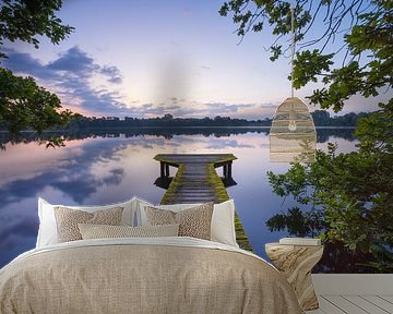 Zonsopkomst Sassenhein - Haren - Groningen (Nederland) van Marcel Kerdijk