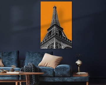 Tour Eiffel en 2 couleurs
