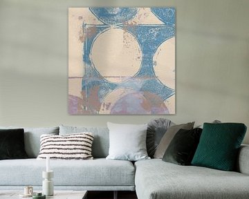 Japandi. Abstracte vormen in pastelkleuren I van Dina Dankers