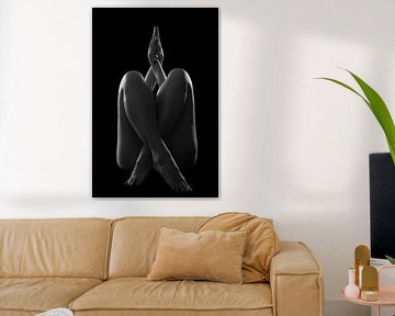 Silhouette in Silence - Artistic Black and White Photography by Edward Draijer